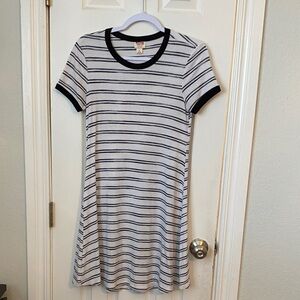 Mossimo Supply Co. Asymmetrical Dress with Black and White Stripes